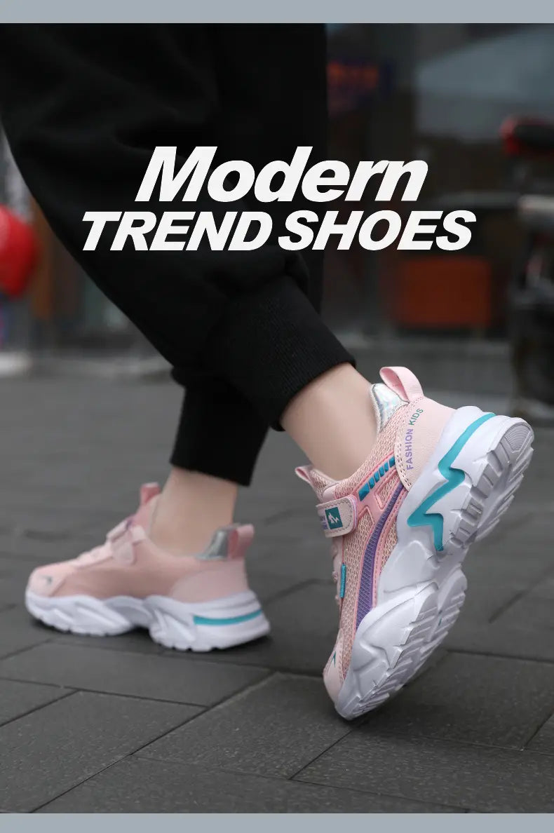 Children's Sports Shoes Kids Running Sneakers for Boys Girls Air Mesh Breathable Outdoor School Casual Fashion Shoes Anti-skid