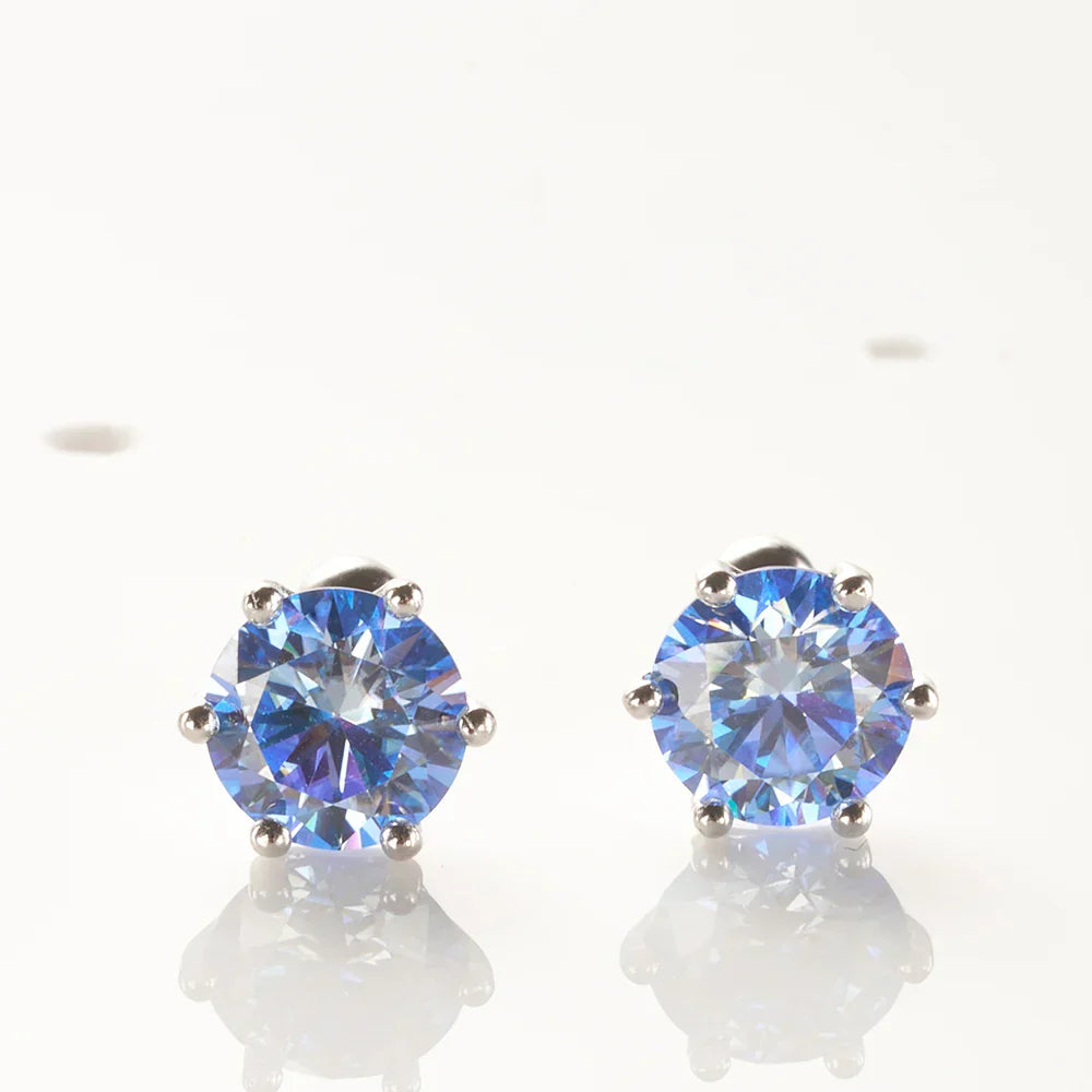 0.5-2ct Moissanite Screw Stud Earrings D Color 925 Sterling Silver Diamond Earrings For Women Wedding Fine Jewelry