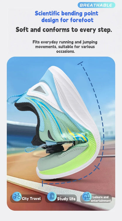 School training boys basketball shoes cushion non-slip tennis shoes mesh bounce sneakers choose buttons children's casual shoes