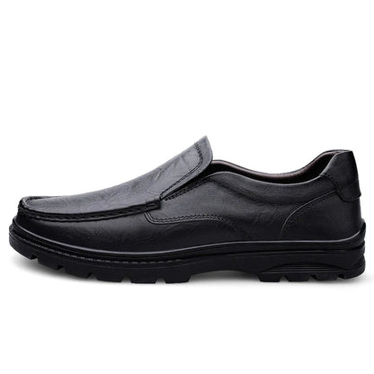 2025 New Summer Leather Shoes, Soft-soled Height-increasing Commuting and Patrol Shoes, High-end Handmade Leather Shoes for Men