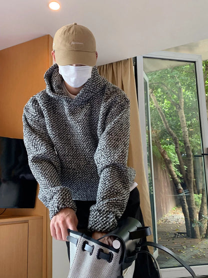 Autumn Clothing Men's Luxury Harajuku Texture Hooded Sweatshirt Casual American Fashion Long Sleeve Vintage Pocket Hoodies M-3XL