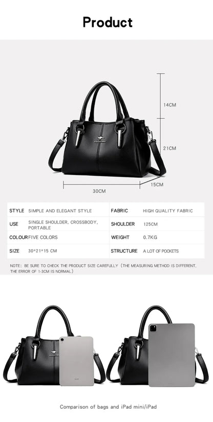 Genuine Fashion 3 Layers Luxury Handbags Women Bags Designer HIgh Quality Leather Crossbody Bags for Women 2024 Shoulder Bag