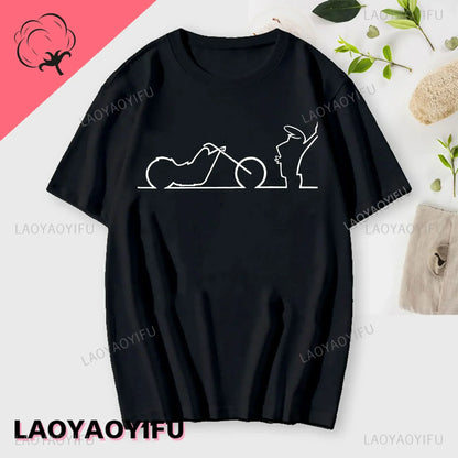 La Linea The Line Osvaldo Cavandoli TV Men Women Style Streetwear Tee Fashion Cotton T Shirt Round Neck Casual Summer Camiseta