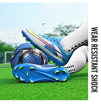 New Men Football Boots Outdoor Non Slip Match Boys Breathable Soccer Shoes Sport Adult Cleats Training Long Spikes Comfortable