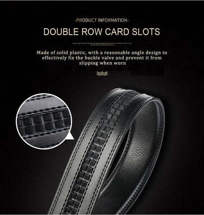 High-quality men's leather Belt Comfort Click Belt automatic buckle flip Belt convenient, business casual golf Ratchet Belt, Chr