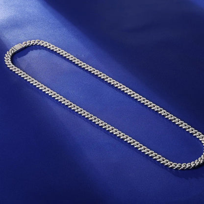 Sparkling Real Full Moissanite Cuban Chain Bracelet for Men Women 8mm S925 Sterling Silver Hip Hop Diamond Link Bracelets
