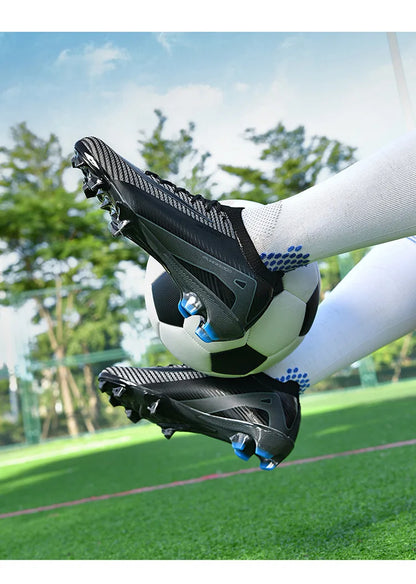 New High-Top Soccer Shoes Professional Training Football Boots TF/FG Non-Slip Soccer Sneakers Outdoor Grass Soccer Shoes