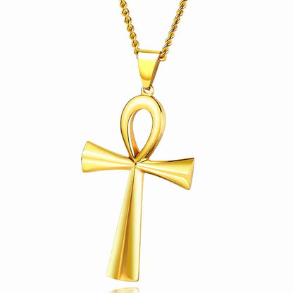Amulet Pendant Egyptian Ankh Crucifix Necklaces Pendants  Symbol of Life Cross Necklaces Jewelry Wholesale
