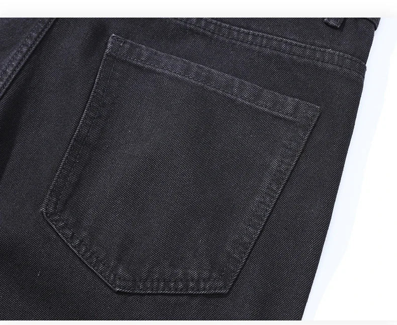 Autumn Jeans Men Black Casual Baggy Trousers Classic Straight Comfortable Wide Denim Trousers  Men Clothing