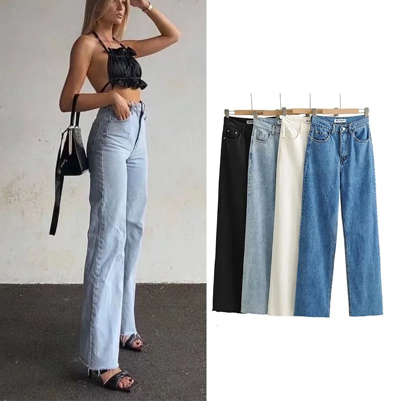Women's High Waist Jeans Vintage Inspired Daily Uniform