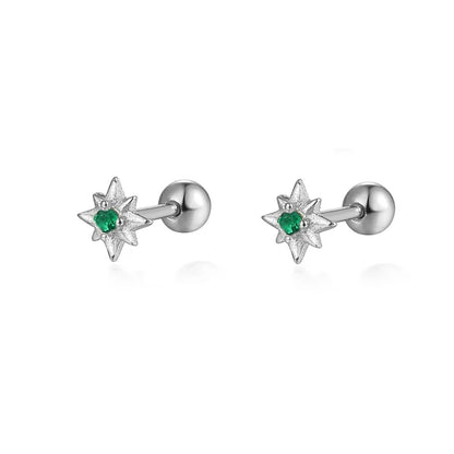 925 Sterling Silver Fashion Love Butterfly Romantic Star Crown Screw Stud Earrings for Women Ear Bone Piercing Jewelry