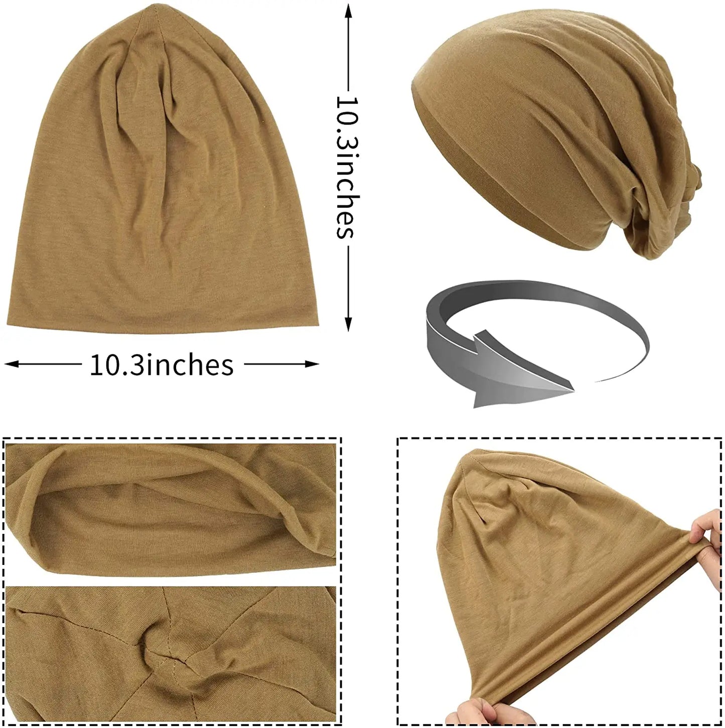Slouchy Beanie Hip-Hop Soft Lightweight Running Beanie Adult Dwarf Hats