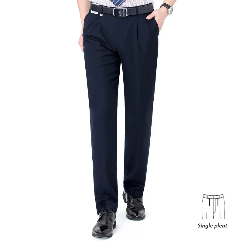 Men's High-End Summer Wool Blend Trousers, Traf Suit Pants,Business Formal , Man Pants,Wool Dress Pants for Men