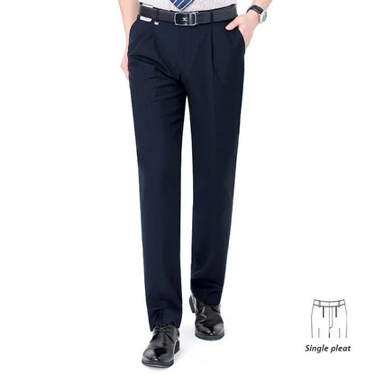 Men's High-End Summer Wool Blend Trousers, Traf Suit Pants,Business Formal , Man Pants,Wool Dress Pants for Men