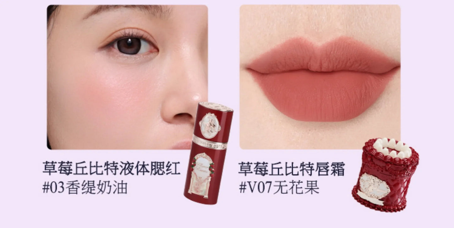 Gift Box Makeup Set Little Angel Full Box Lip Glaze Blusher Shell Jewelry Flower Know Birthday Gift Kit