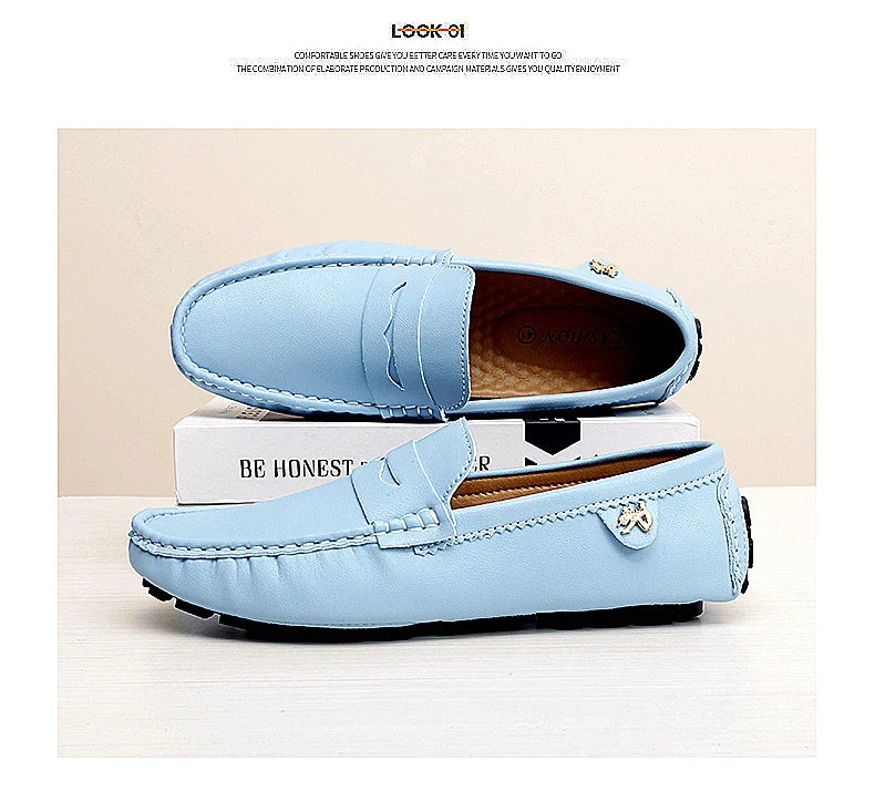 2025 New Handmade Beanie Shoes Men's Soft Sole Lazy Korean Style Trbottomy Easiest for Match Casual Slip-On Driving