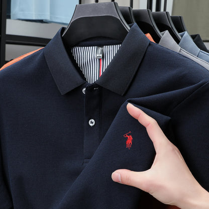 Luxury autumn and winter new Paul brand exquisite embroidered T-shirt high-end mens brand business casual comfortable polo shirt