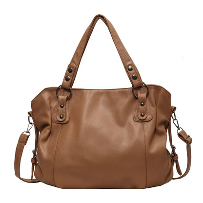 Female Hobo Handbag Large Capacity Shoulder Bags Big Stylsih Casual Tote Bag Ladies A4 Soft Leather Crossbody Bags Business Sac