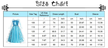 Kids Princess Costume Children Elsa Anna Halloween Dress Girl Cinderella Snow White Dress Rapunzel Mermaid Pageant Disguise