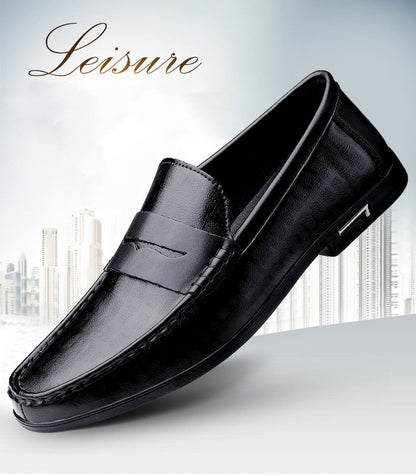 Genuine Leather Men Shoes Casual Italian Men Loafers Breathable Office Shoes Men Designer Slip On Driving Shoes Plus Size 38-46
