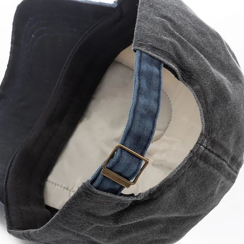 Washed Cotton Damage Baseball Cap Motor Snapback Hat
