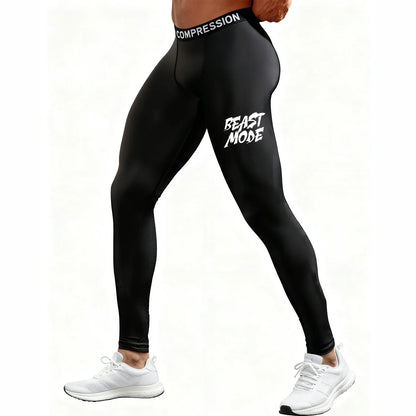 Men's Compression Leggings High Elastic Quick Dry Breathable Sports Base Layer for Gym Running Basketball Workout