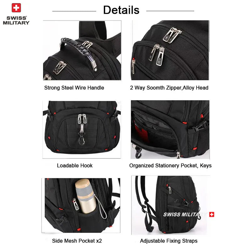 Fashion Travel Multifunction Large Capacity Male Bag Usb Charging Waterproof 23 inch Laptop Backpack Men Mochila