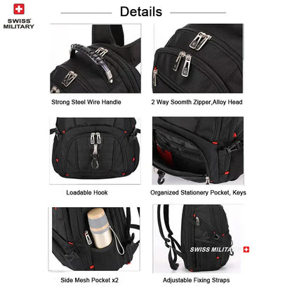 Fashion Travel Multifunction Large Capacity Male Bag Usb Charging Waterproof 23 inch Laptop Backpack Men Mochila