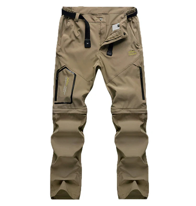 Men's Lightweight Convertible Cargo Tactical Pants Zip off Outdoor Hiking Stretch Work Pants Trekking Camping Trousers