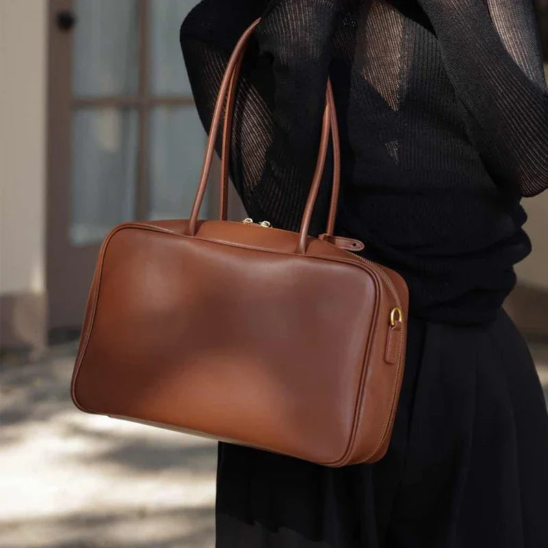 Genuine Leather Fashion Women Shoudler Black Bags Luxury Desiger Ladies Crossbody Cowhide Brown Large Bag Female Handbags Coffe