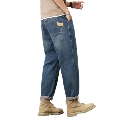 Summer Micro-cone Straight Jeans for Men Loose Comfortable and Versatile Casual Teenager Trendy Retro Trousers jeans for man