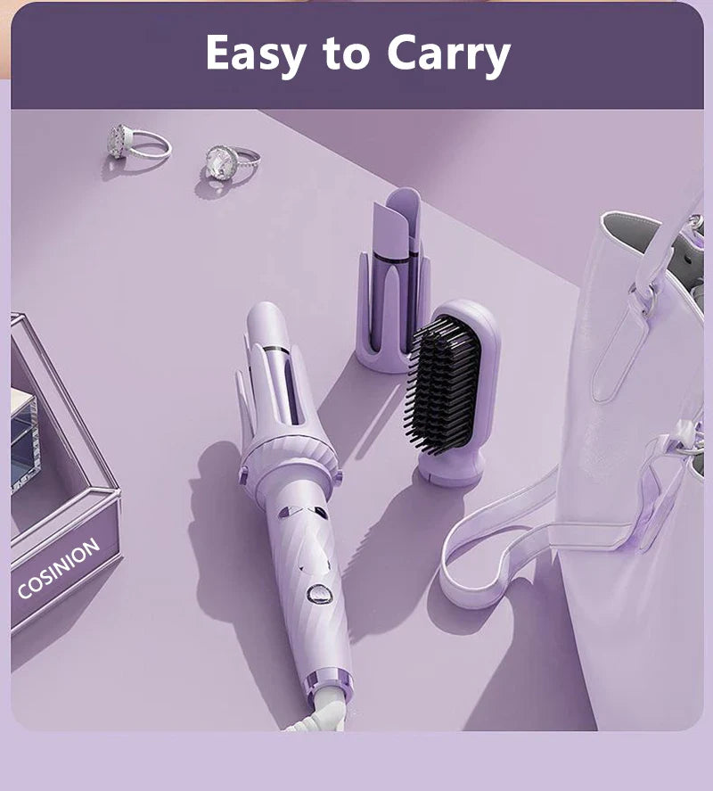3 IN 1 Negative Ions 28mm & 32mm Roll Automatic Hair Curler Heating Straight Hair Comb Electric Ceramic Curling Iron Hair Stick