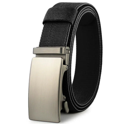 Men Belt Elastic Metal Automatic Buckle Army Outdoor Hunting Tactical Jeans Pants Belt Nylon Breathable Belts 150 Big Size Belts