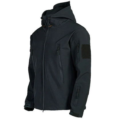 Jaquetas Militares Masculinas Soft Shell Shark Skin Táticas Corta-vento Impermeáveis Jaquetas Masculinas de Combate Casacos Bomber Masculinos com Capuz