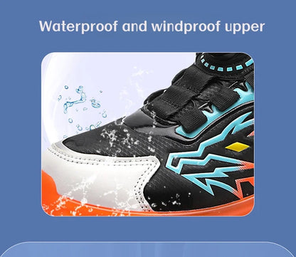 Boys leather lightweight winter sports shoes children's basketball running shoes spring and autumn new rubber soles
