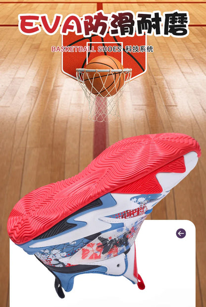 Kids Basketball Shoes Tactical Boots Ankle Support Sneakers Breathable Boys Girls Sports Shoes Shock-absorbing Athletic Shoes