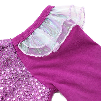 Ariel Girls Dress Short Sleeve Tulle Cosplay Princess Costume Carnival Party Girl Princess Dress Party Dresses For Girls