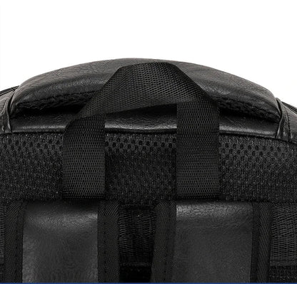 High QualityUSBCharging Backpack MenPULeather Large Capacity Computer Backpack School Backpack for Teenage Boys