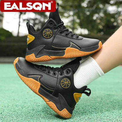 New Children's Casual Sneakers Fashion Black Kids Shoes Basketball Leather Sneakers For Boy Sports Tenis Size 31-40