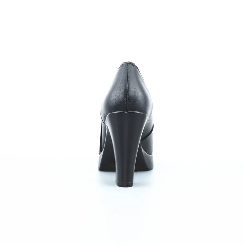 Sapatos Pequenos Tamanhos 32-43 Elegantes Scarpins Formais Femininos Sapatos de Salto Bloco Alto Primavera 2026 Rasos para Escritório Modelo Casamento