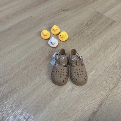 Boys Girls' Solid Color Casual Baotou Roman Sandals Baby Kids Jelly Beach Shoes Children's Soft Sole Non-slip Sandals SO125