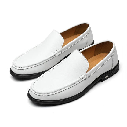 British Style Men's Work Shoes, Lightweight Slip-On Comfortable Loafers, Men's Driving Shoes