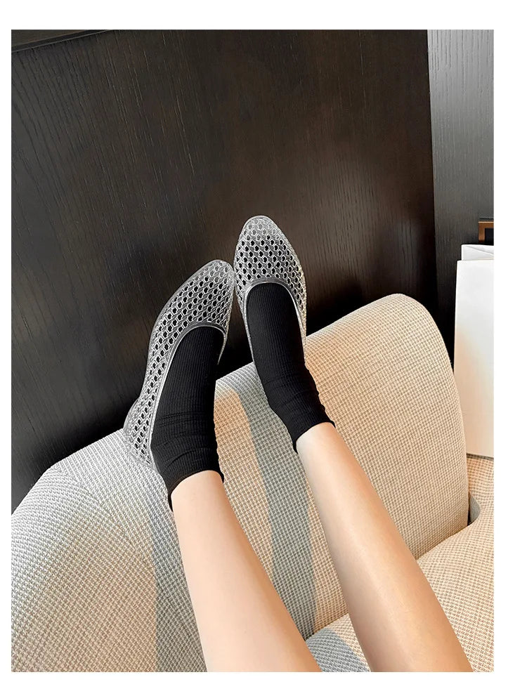 Kids'Casual Shoes Sandals Summer Princess Jelly Shoes Baotou Beach Shoes Soft soled Crystal Shoes New Style Size 35-40