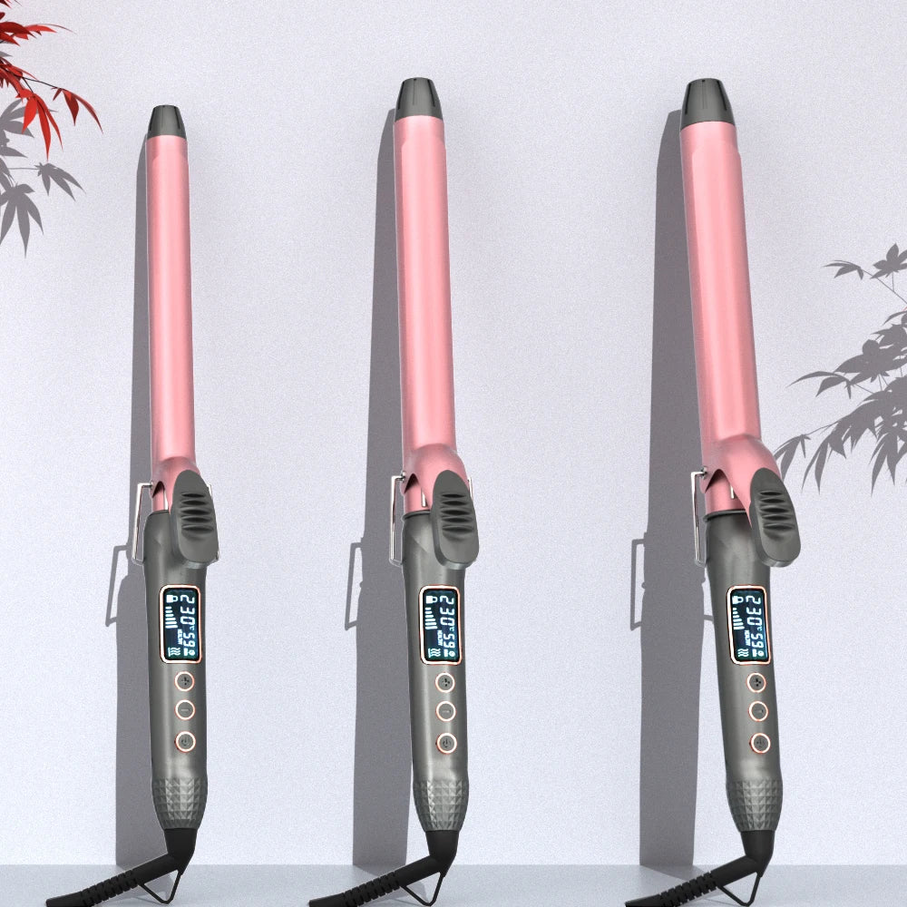 1pcs 19/25/32/38 MM Professional Hair Curler Wave Ceramic Coated Plate PTC Heater LCD Display Curling iron