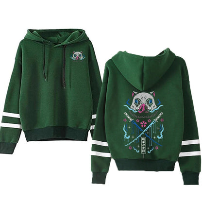 Anime Hoodies Men Women Kimetsu no Yaiba Kawaii Manga Sweatshirts Gothic Harajuku Hooded Pullover Casual Streetwear