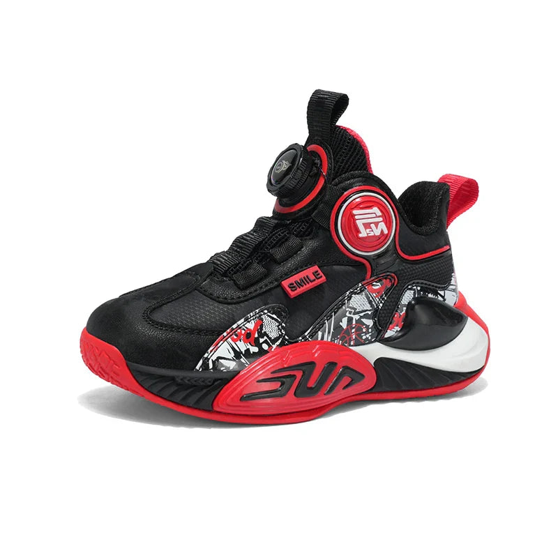 Children‘s Basketball Shoes Non-slip Breathable Basketball Training Sneakers Leather Boys Girls Athletic Shoes Kids Running Shoe