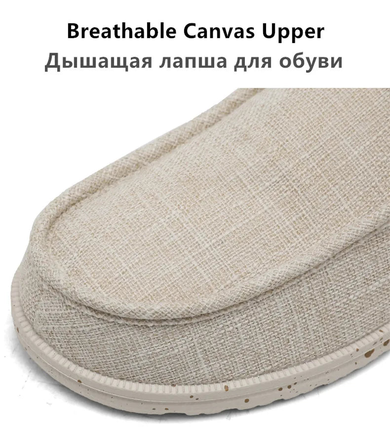 Brand Men Casual Shoes Fashion Denim Canvas Shoes Breathable Men Walking Flat Shoes Outdoor Large Size Light Men's Shoes Loafers