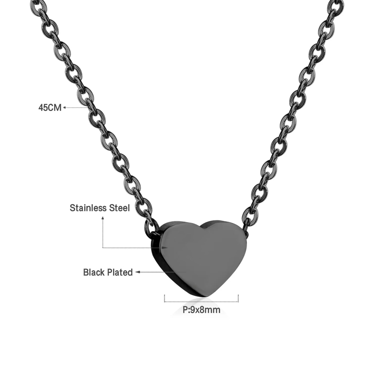 Heart Star Moon Pendant Necklaces Tiny Charms Stainless Steel Choker Women/Girls Y2K Sweater Boho Jewelry Collares