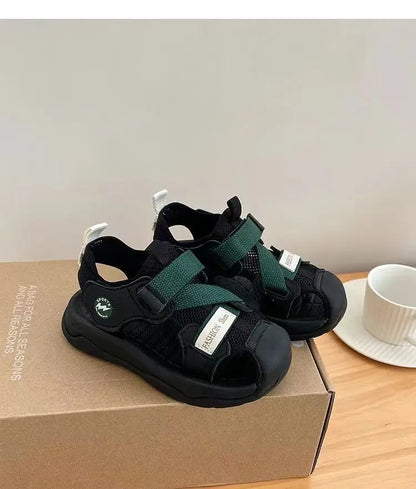 Boys' Sandals Children's Toddler Shoes 1-12 Years Beige Children's Beach Sandals Black Versatile Casual Kids' Sports Sandals
