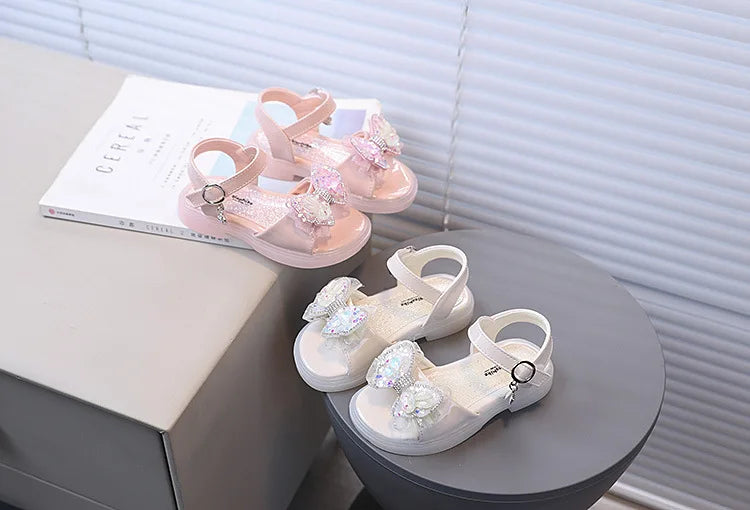 Kids From 2-9 Years Princess Shoes Summer Girls Sandals Casual School Kids Shoe Outdoor Beach Sandal Children's Student sneaker